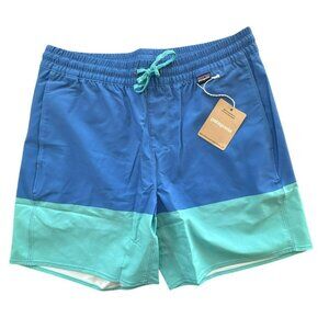 Patagonia Mens Size Small Hydropeak Volley Shorts Blue Green Water Repellent NWT
